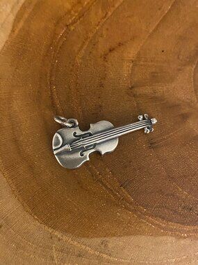 RETIRED James Avery Violin Charm, Sterling Silver